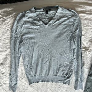 Banana Republic Men's Light Blue Silk/Cotton/Cashmere V-Neck Sweater